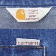 画像2: 90's Carhartt デニムウエスタンシャツ (2)