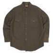 画像1: Late 90's ST JOHN'S BAY シャモアクロス ワークシャツ "DARK BROWN" (1)