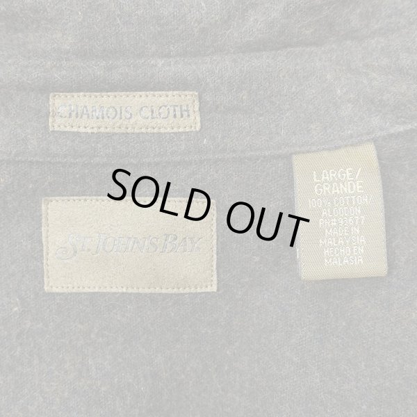 画像2: Late 90's ST JOHN'S BAY シャモアクロス ワークシャツ "DARK BROWN" (2)