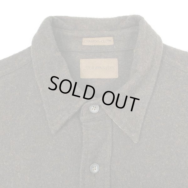 画像3: Late 90's ST JOHN'S BAY シャモアクロス ワークシャツ "DARK BROWN" (3)