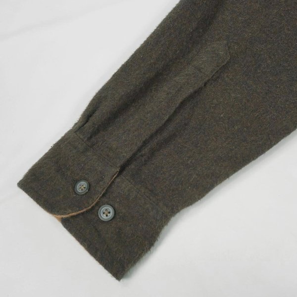 画像4: Late 90's ST JOHN'S BAY シャモアクロス ワークシャツ "DARK BROWN" (4)