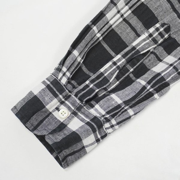 画像4: 00's Polo Ralph Lauren リネンシャツ "Black × White Plaid" (4)