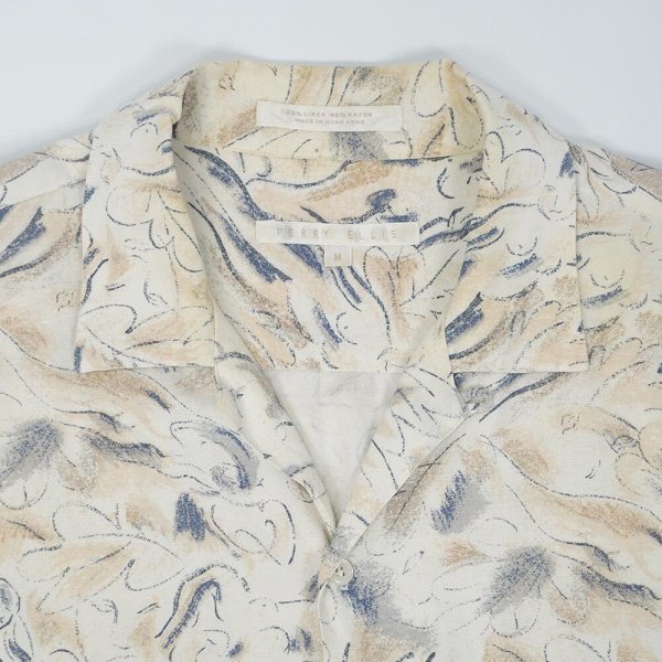 画像3: 90's PERRY ELLIS L/S 総柄 オープンカラーシャツ "LINEN×RAYON" (3)