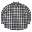 画像1: 90's TOWNCRAFT フランネル ボタンダウンシャツ "Monotone Block Plaid" (1)