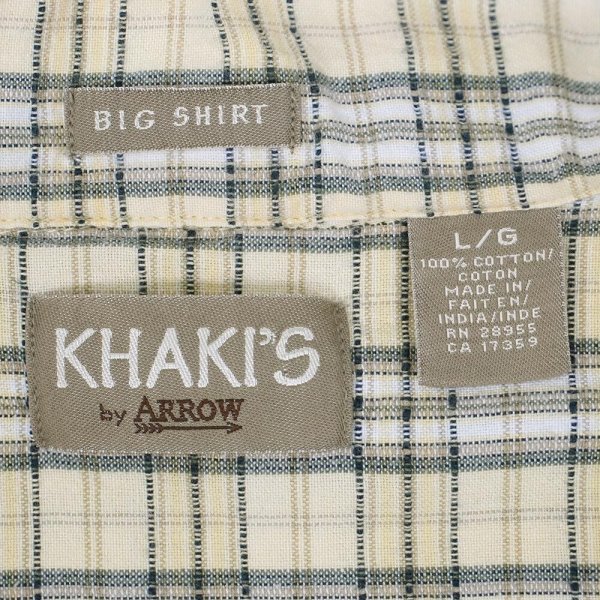 画像2: 90's KHAKI'S by ARROW S/S ワークシャツ "BIG SHIRT" (2)