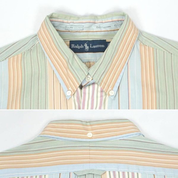 画像3: 00's Polo Ralph Lauren マルチストライプ柄 ボタンダウンシャツ (3)
