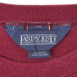 画像2: 90's LANDS' END ブランクスウェット "Burgundy / MADE IN USA" (2)