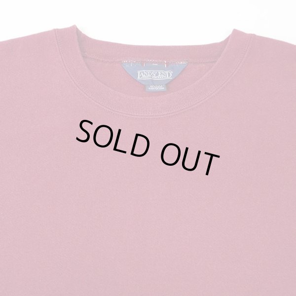 画像3: 90's LANDS' END ブランクスウェット "Burgundy / MADE IN USA" (3)