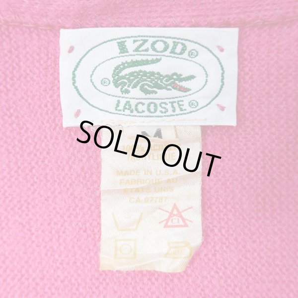 画像2: 80's IZOD LACOSTE アクリルカーディガン "MADE IN USA" (2)