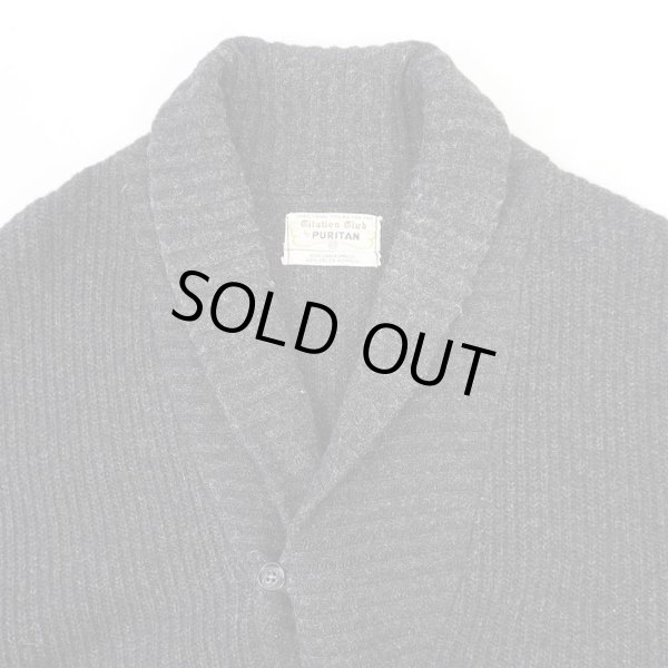 画像3: 70's PURITAN ショールカラー ウールニットカーディガン (3)