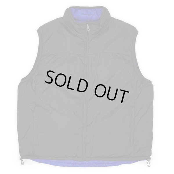 画像1: 00's Eddie Bauer リバーシブルダウンベスト "BLACK × BLUE" (1)