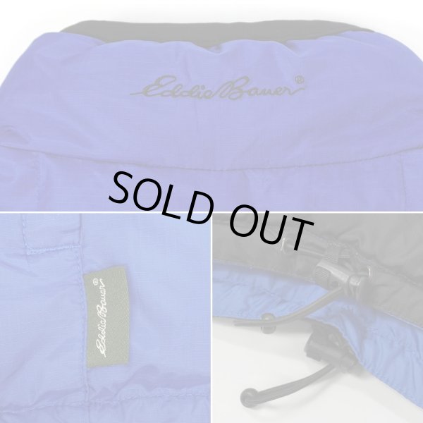 画像4: 00's Eddie Bauer リバーシブルダウンベスト "BLACK × BLUE" (4)