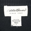 画像2: 90's Eddie Bauer Vネック コットンニットベスト "白タグ / BLACK" (2)