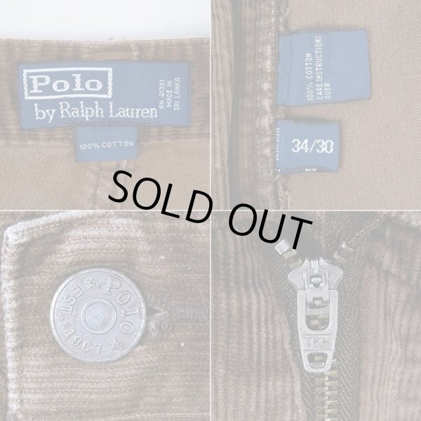 画像4: 90's Polo Ralph Lauren 5ポケット コーデュロイパンツ “BROWN” (4)