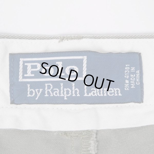 画像3: 00's Polo Ralph Lauren ノータック チノトラウザ― "OLIVE" (3)