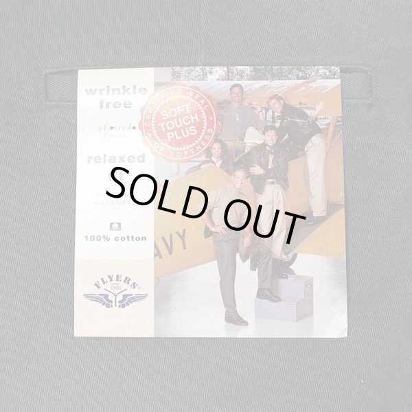 画像3: 90's FLYERS 2タック チノトラウザー "DEADSTOCK / W36 L30 / OLIVE" (3)