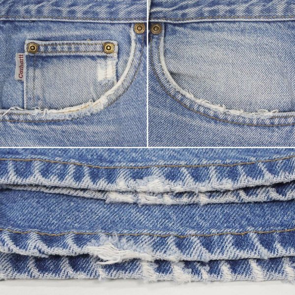 画像4: 00's Carhartt 5ポケット デニムパンツ "W34 L31相当" (4)