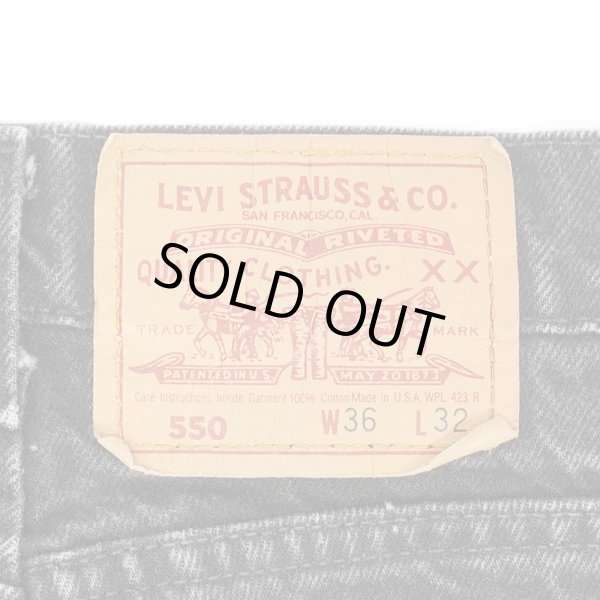 画像3: 90's Levi's 550 ブラックデニムパンツ "MADE IN USA / W36 L32" (3)