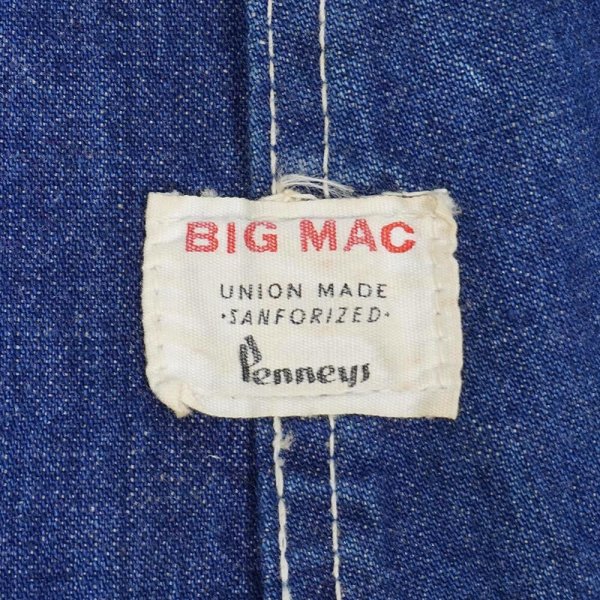 画像4: 60's BIG MAC デニムオーバーオール "W39 L30相当" (4)