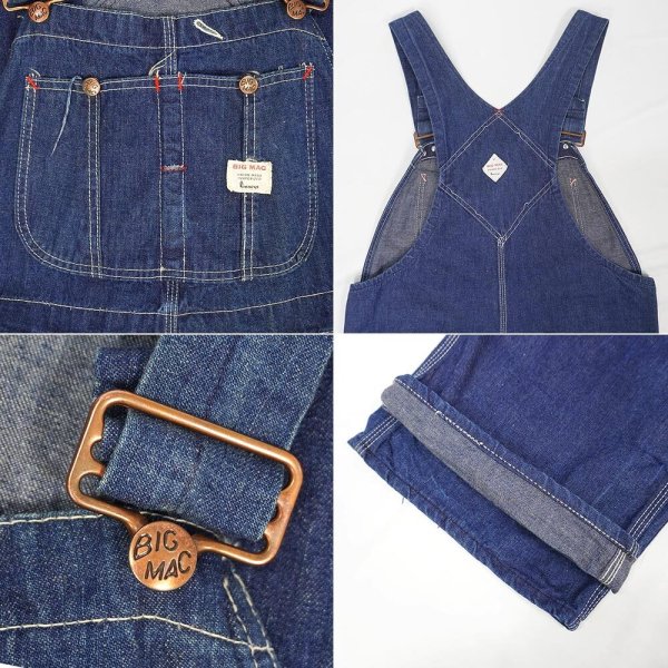 画像5: 60's BIG MAC デニムオーバーオール "W39 L30相当" (5)
