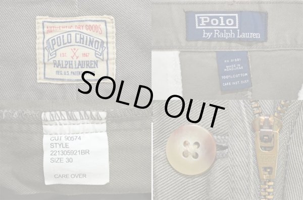 画像3: 90's POLO Ralph Lauren 2タック チノショーツ “POLO CHINO / OLIVE” (3)