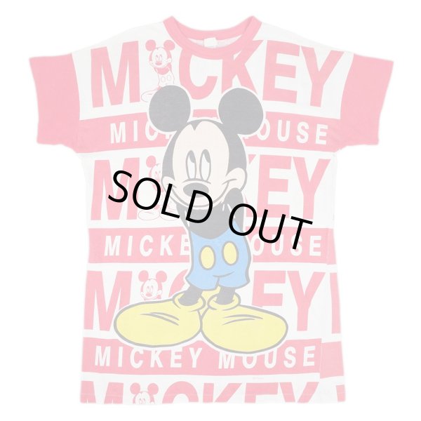 画像1: 90's Mickey Mouse オーバープリントTシャツ "MADE IN USA" (1)