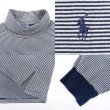 画像2: 90's Polo Ralph Lauren ボーダー柄 タートルネックカットソー (2)