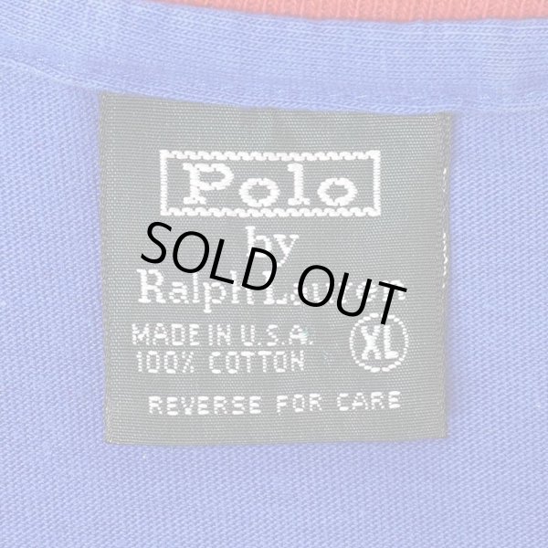 画像2: 90's Polo Ralph Lauren ロゴプリント L/S Tシャツ "MADE IN USA" (2)