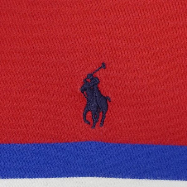画像3: 00's Polo Ralph Lauren マルチボーダー柄 フーディーカットソー (3)