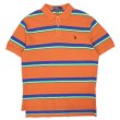 画像1: 00's Polo Ralph Lauren マルチボーダー柄 ポロシャツ (1)