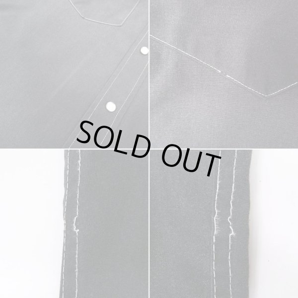 画像5: 60's BIG SMITH コットンウエスタンシャツ "マチ付き / BLACK" (5)