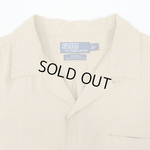 画像3: 90's Polo Ralph Lauren S/S オープンカラーシャツ "CALDWELL / SILK×COTTON" (3)