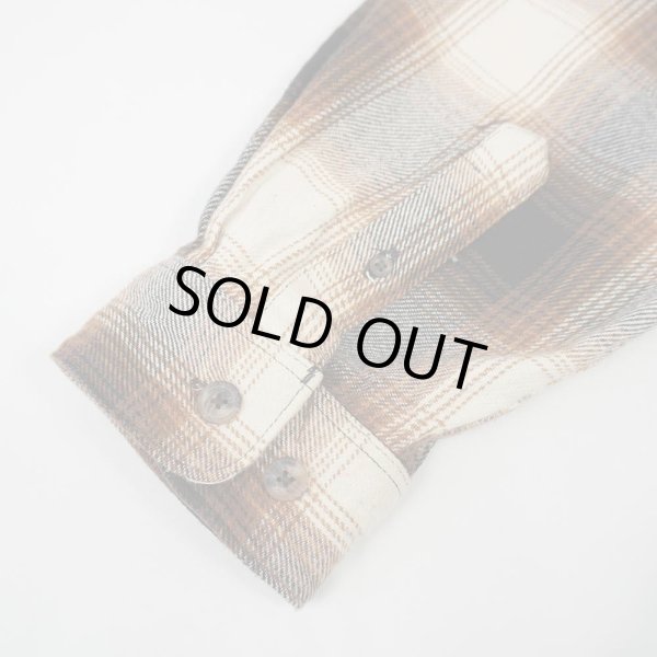 画像4: 00's C.E.SCHMIDT オンブレチェック柄 ヘビーネルシャツ (4)