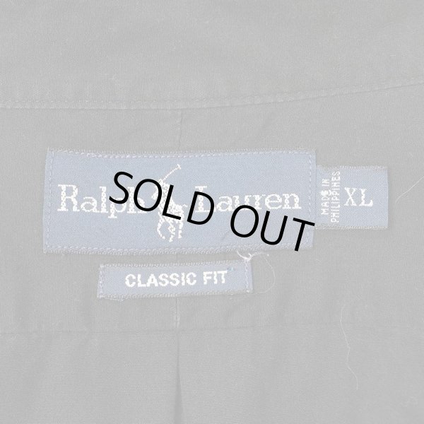 画像2: 90's Polo Ralph Lauren S/S ボタンダウンシャツ "CLASSIC FIT / BLACK" (2)