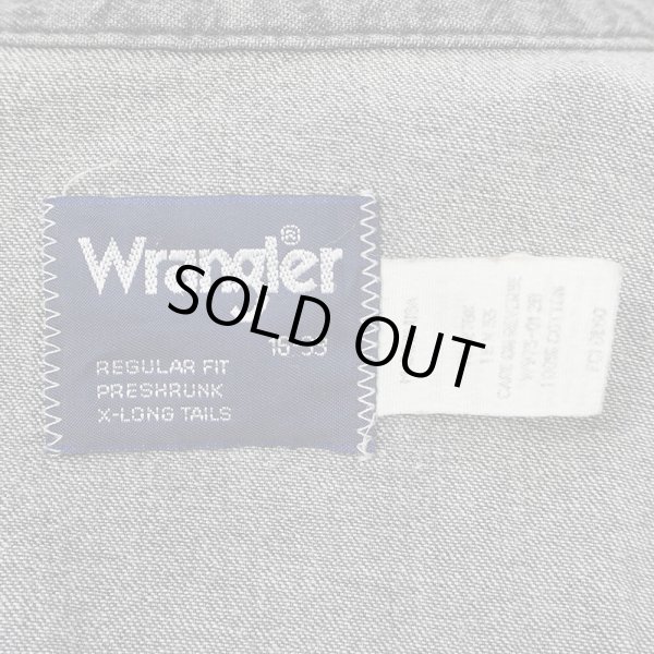 画像2: 90's Wrangler 先染めブラックデニム ウエスタンシャツ "MADE IN USA" (2)