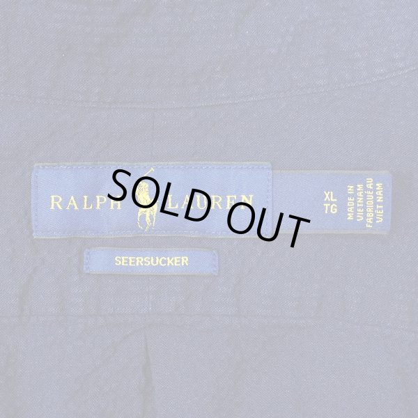 画像2: 00's Polo Ralph Lauren S/S ボタンダウンシャツ "SEERSUCKER" (2)