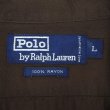画像2: 90's Polo Ralph Lauren L/S オープンカラー レーヨンシャツ "Switching Custom" (2)