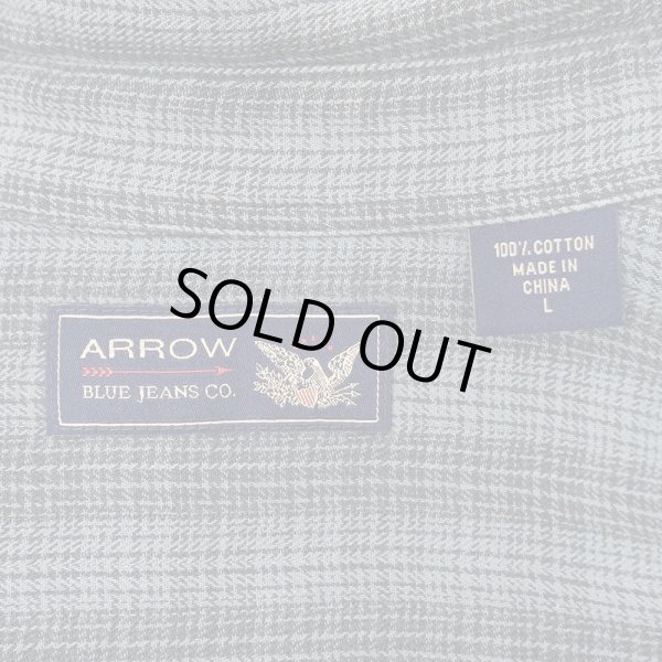 画像2: 00's Arrow フランネル ボタンダウンシャツ "Blue×Gray Plaid" (2)