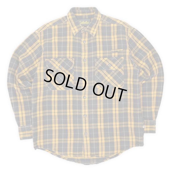 画像1: 00's Cabela's ヘビーネルシャツ "Orange×Brown Plaid" (1)