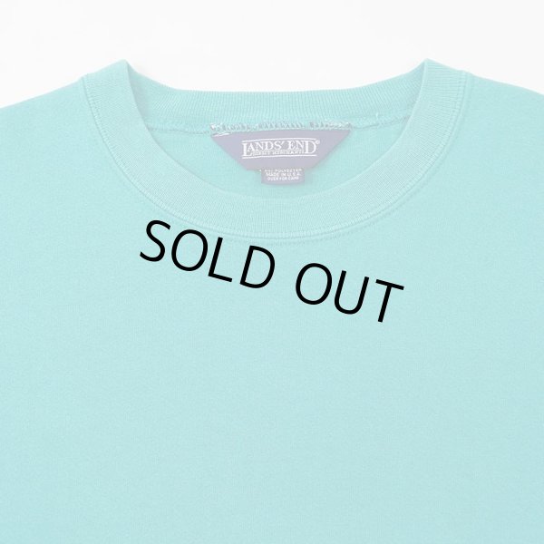 画像3: 90's LANDS' END ブランクスウェット "Emerald Green / MADE IN USA" (3)