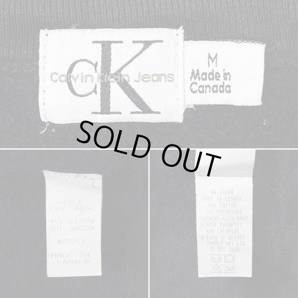 画像2: 90's Calvin Klein Jeans 前V スウェット "MADE IN CANADA" (2)