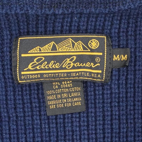 画像2: 90's Eddie Bauer コットンニット カーディガン (2)