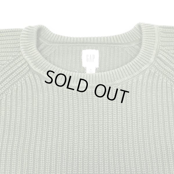 画像3: 00's OLD GAP コットンニット “FADE OLIVE” (3)