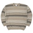 画像1: 90's KNIGHTS BRIDGE マルチボーダー柄 コットンニット "MADE IN USA" (1)