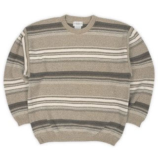 90-00's L.L.Bean バーズアイ柄 ハーフZIP ニット “MADE IN NORWAY