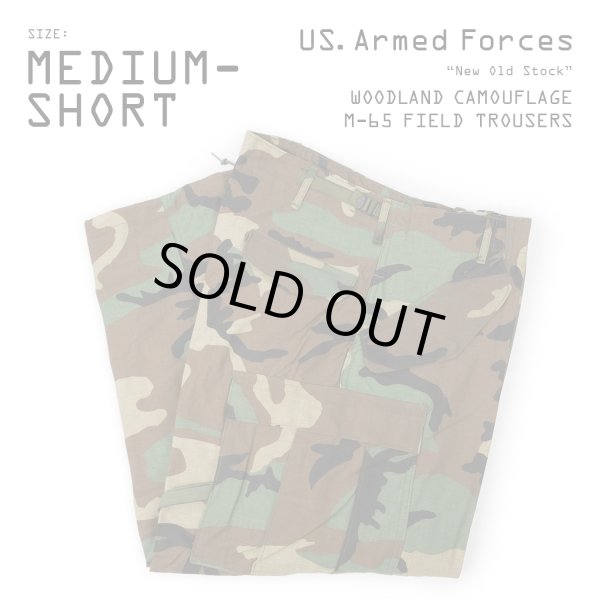 画像1: 80's US. Armed Forces M-65 ウッドランドカモ柄 フィールドトラウザー "MEDIUM-SHORT / DEADSTOCK" (1)