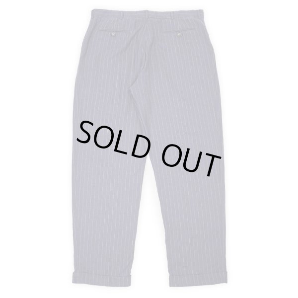 画像2: 90's Polo Ralph Lauren ステッチストライプ柄 2タック トラウザー “FADE NAVY” (2)