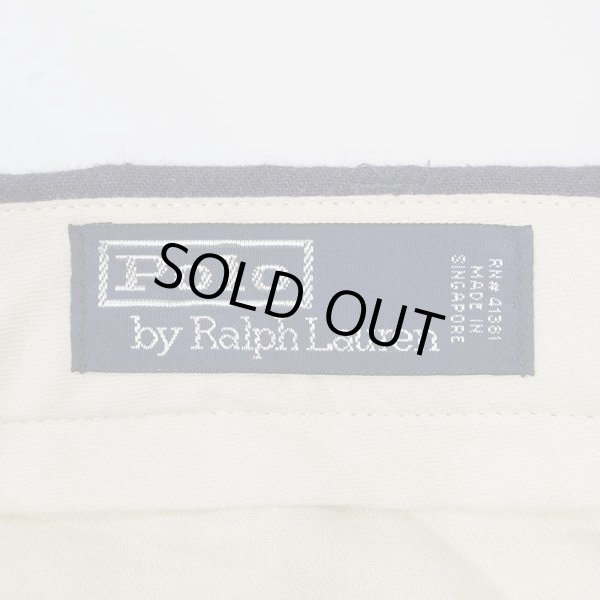 画像3: 90's Polo Ralph Lauren ステッチストライプ柄 2タック トラウザー “FADE NAVY” (3)