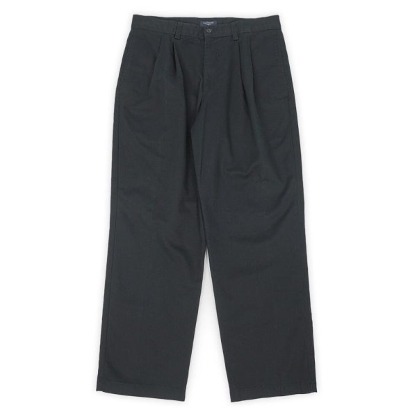 画像1: Early 00's DOCKERS 2タック チノトラウザー "BLACK / W33 L30" (1)