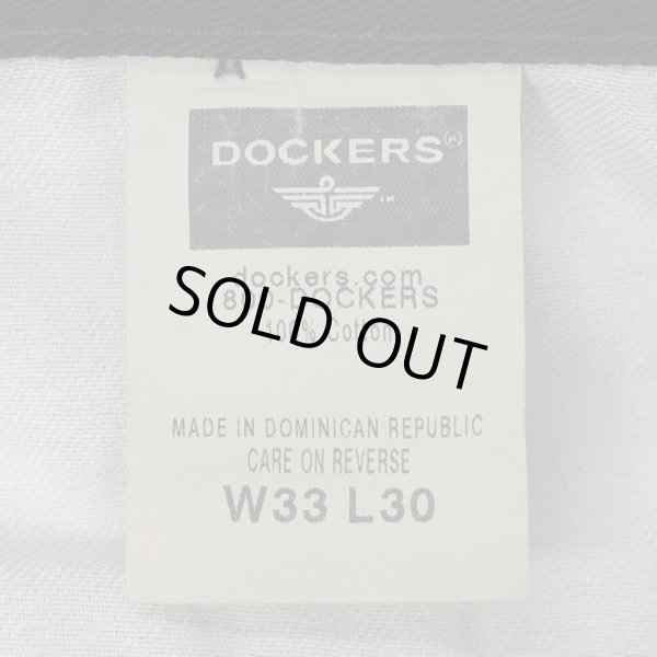 画像3: Early 00's DOCKERS 2タック チノトラウザー "BLACK / W33 L30" (3)